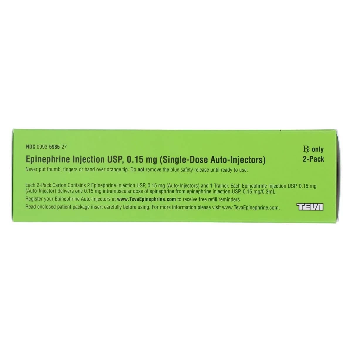 Epinephrine Injection 0.15 mg Auto-Injector, Teva Pharmaceuticals, 2/Package thumbnail 7