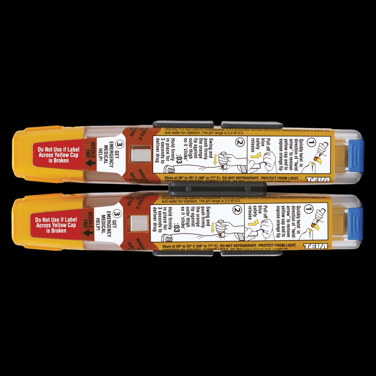 Epinephrine Injection 0.30 mg Auto-Injector, 2/Pack, Teva Pharmaceuticals thumbnail 2