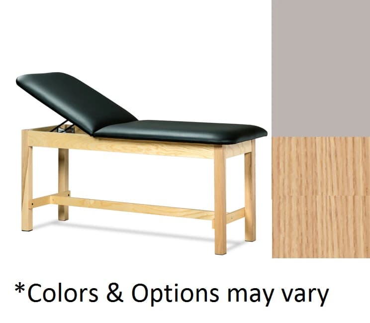 Clinton Industries Classic Series Treatment Table with H-Brace, Country Mist, 400 lb Capacity - Table Tx HBrace Nat/Co Mist - Image 1