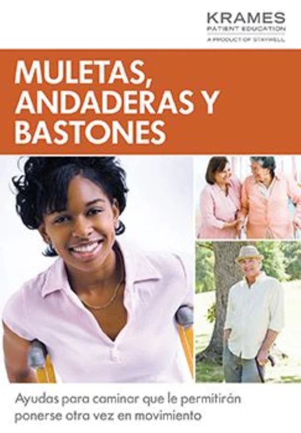 Krames Communications Crutches, Walkers & Canes Education Booklet, Spanish, 12 Pages, Full Color, Each - Booklet Crutches/Walkers/Canes - Image 1