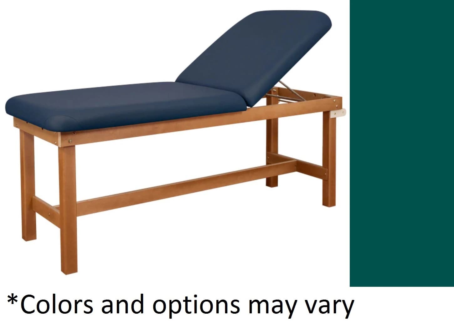 Oakworks Powerline Treatment Table with Bluegrass Backrest, Gray, 500 lb Capacity - Table Tx Gray Bluegrass Bckrst - Image 1