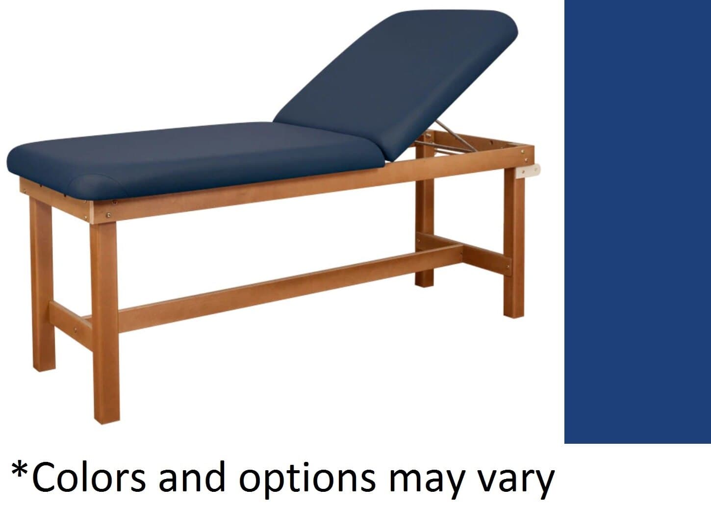 Oakworks Powerline Treatment Table, Ocean Blue, Backrest, 500 lb Capacity - Table Tx Natural Ocean Bkrst - Image 1