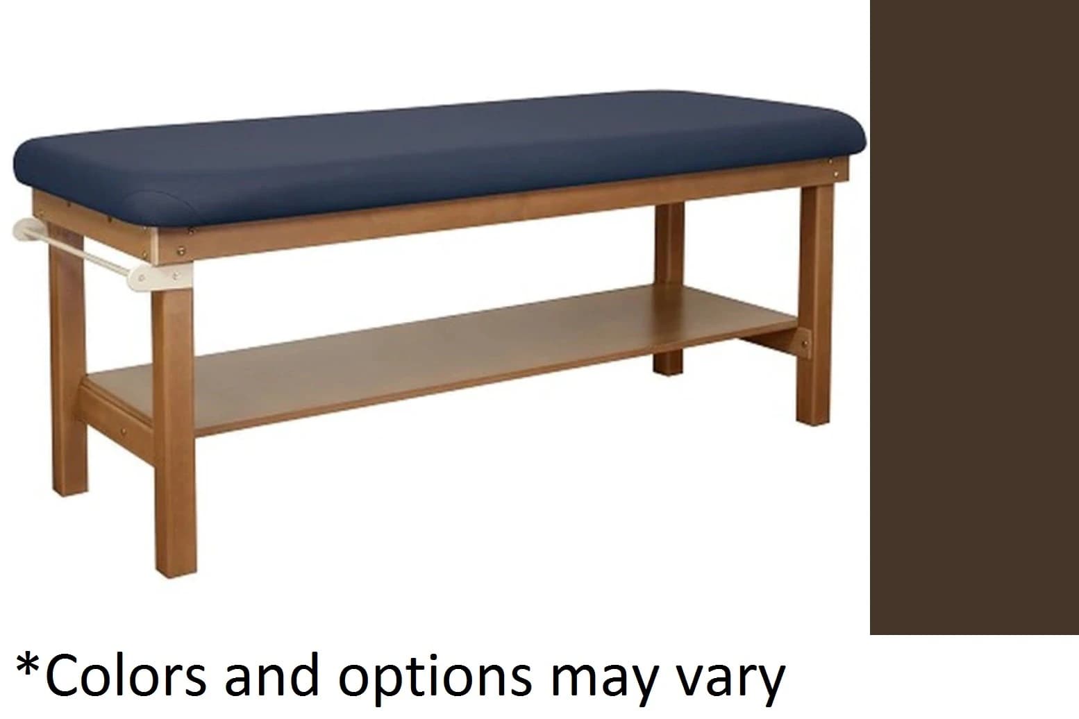 Oakworks Powerline Treatment Table, Espresso, 500 lb Capacity, with Gray Shelf - Table Tx Gray Espresso Shelf - Image 1