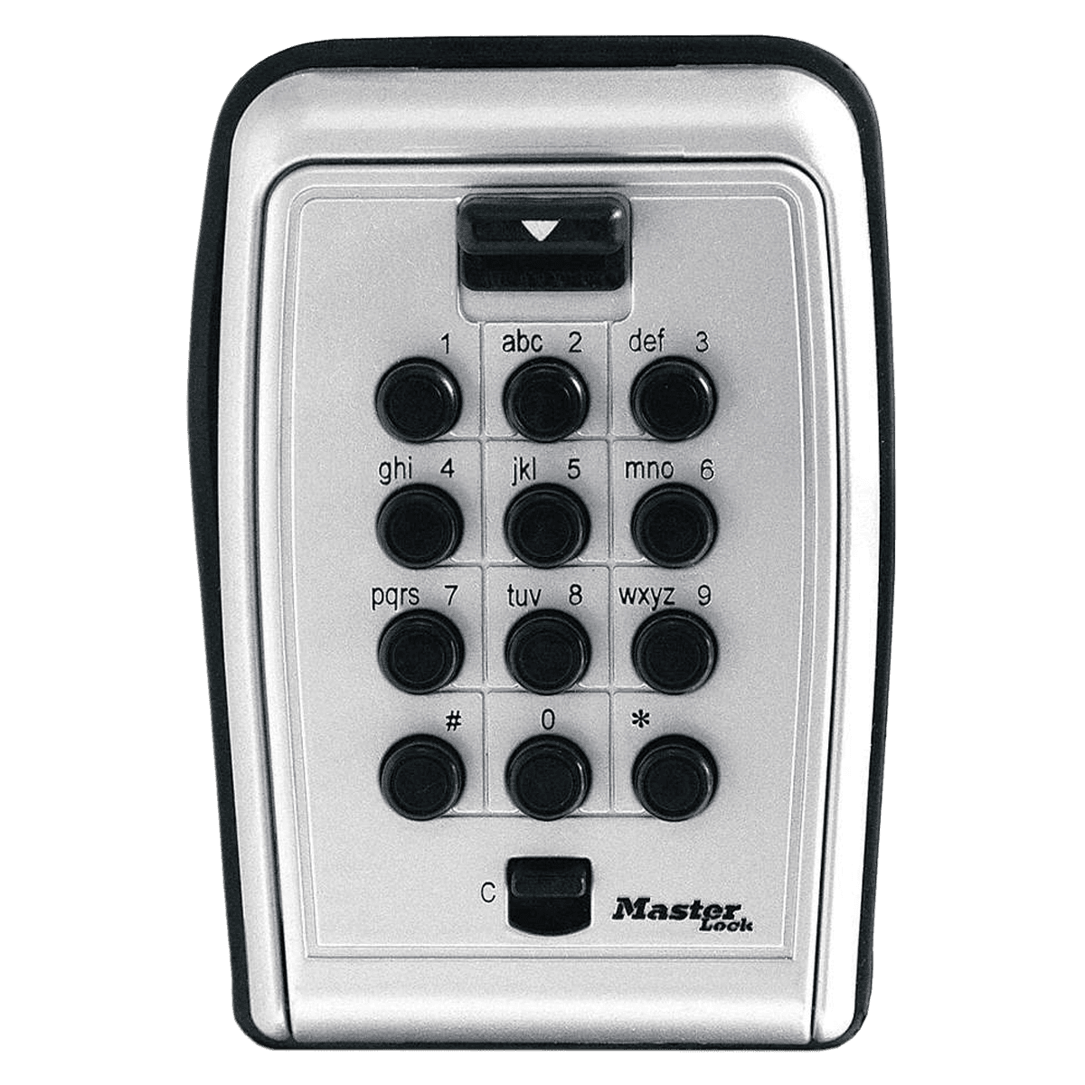 Master Lock Combination Lock Box, 7-Key Capacity, Surface Mount, Aluminum, Silver/Black, with Key Hook - LockBox Combo 7Key Cap Surface - Image 1