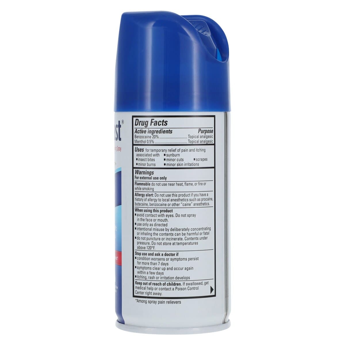 Dermoplast Pain Relief Spray, 20% Benzocaine / 0.5% Menthol, 2.75 oz Can thumbnail 2