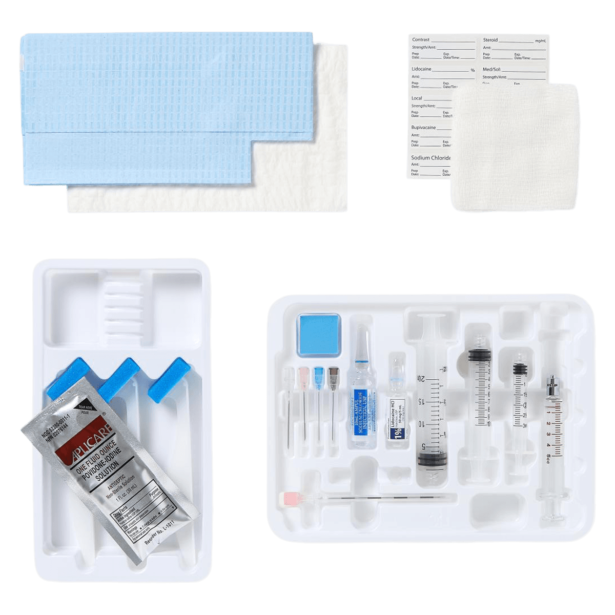Medline Epidural Single Shot Tray with Rx, Procedure Kit - Epidural Single Shot Tray w/Rx - Image 1