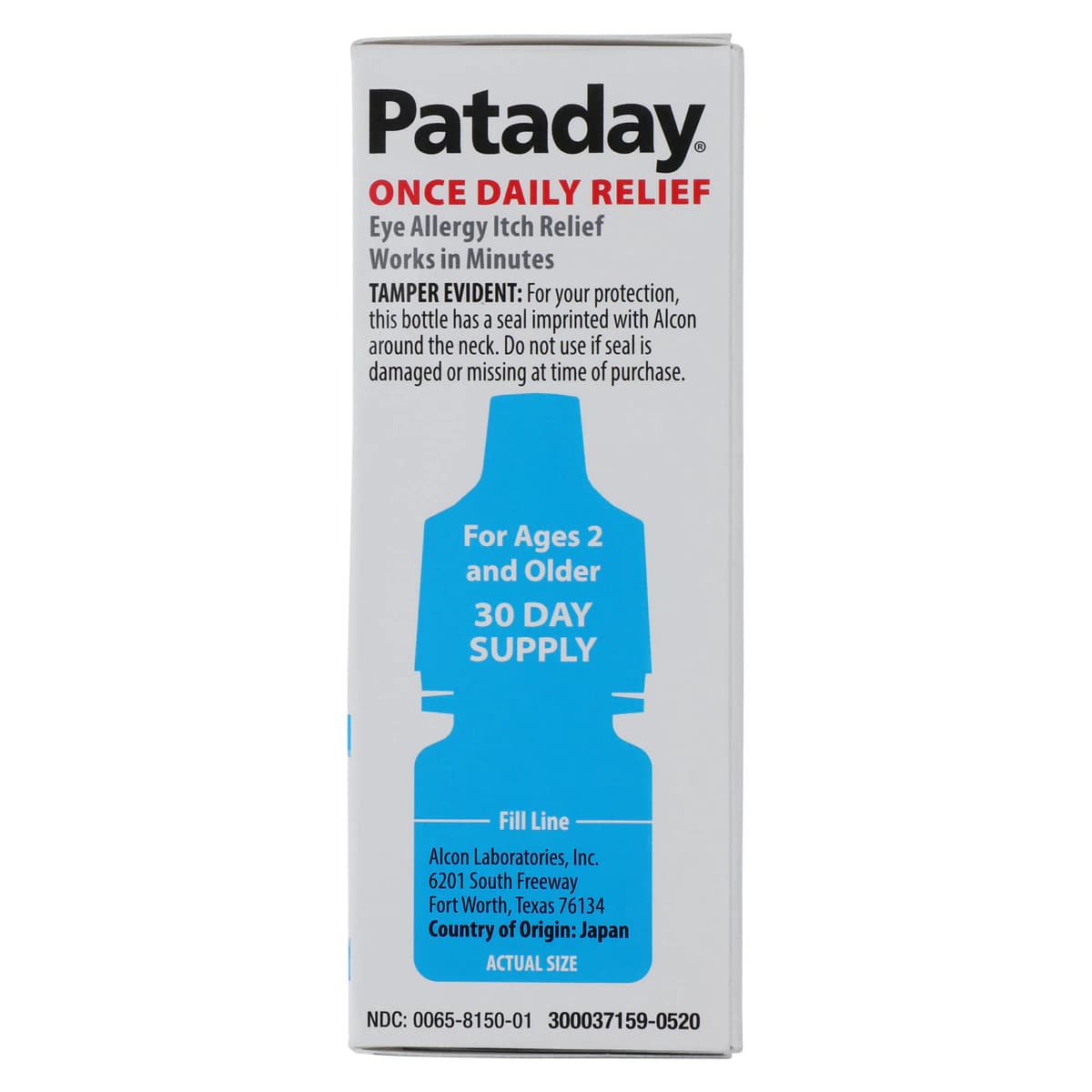 Pataday Once Daily Relief Allergy Eye Drops, 2.5 mL Bottle thumbnail 4