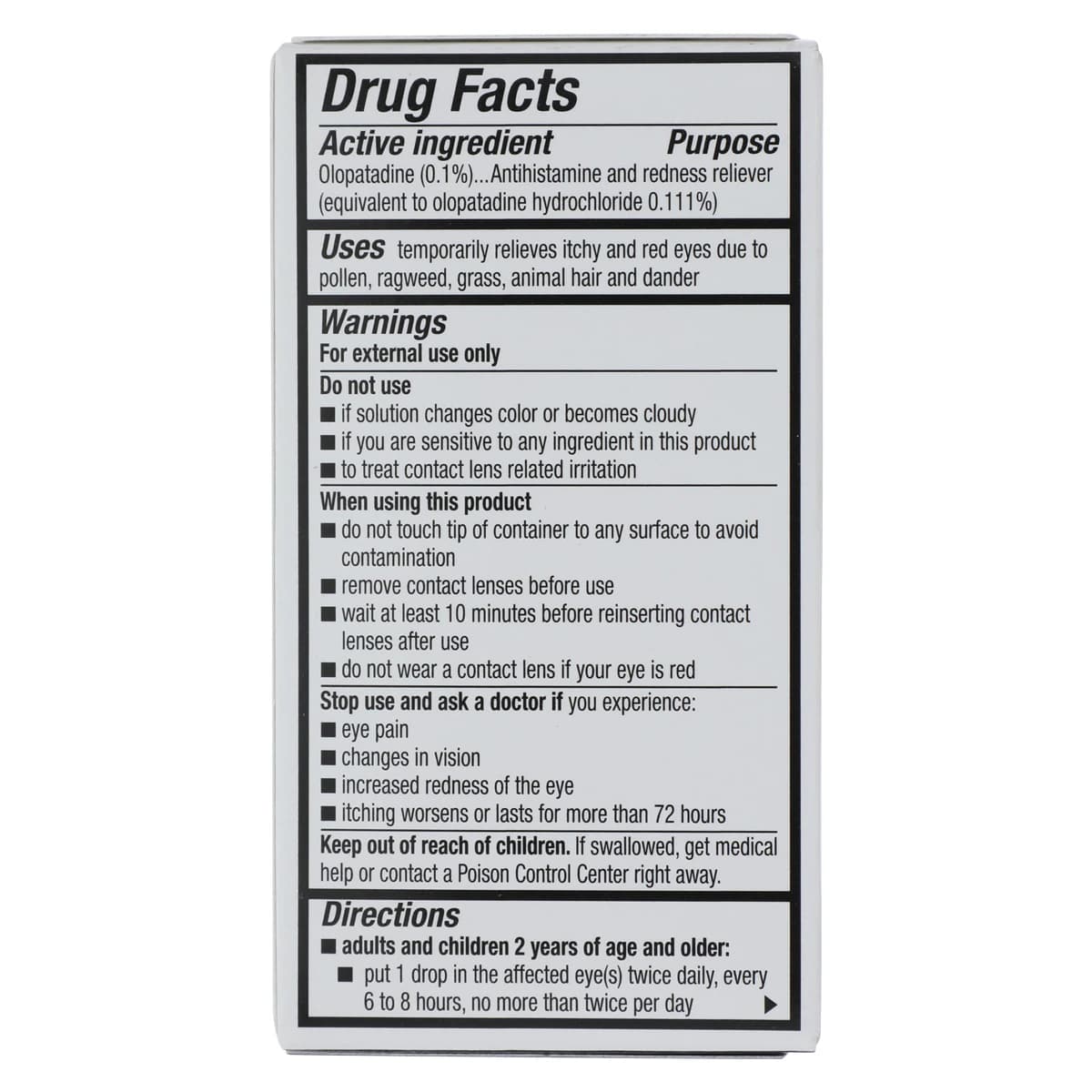 Pataday Twice Daily Relief Allergy Eye Drops, 5 mL Bottle thumbnail 2