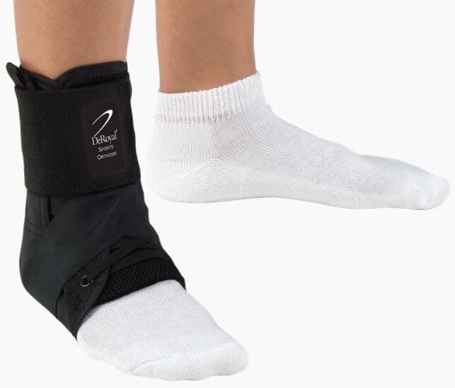 DeRoyal PremierPro Ankle Orthosis Brace, Adult, Nylon, X-Small, 10-11" - MED PremierPro Brace Ankle Lc - Image 1