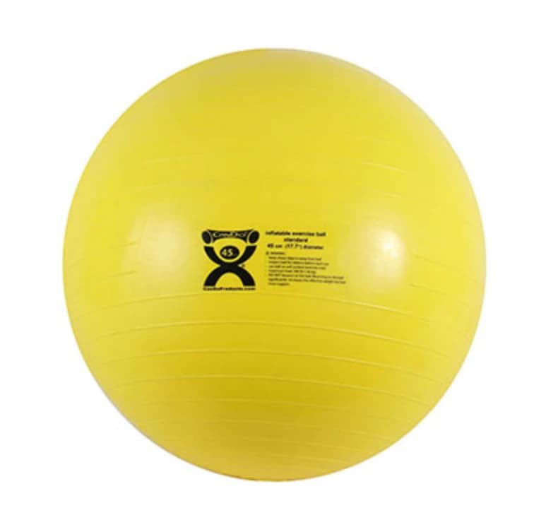 CanDo Exercise Ball, Vinyl, 45cm, Yellow, 2lb - Ball Exercise 45cm 2lb - Image 1
