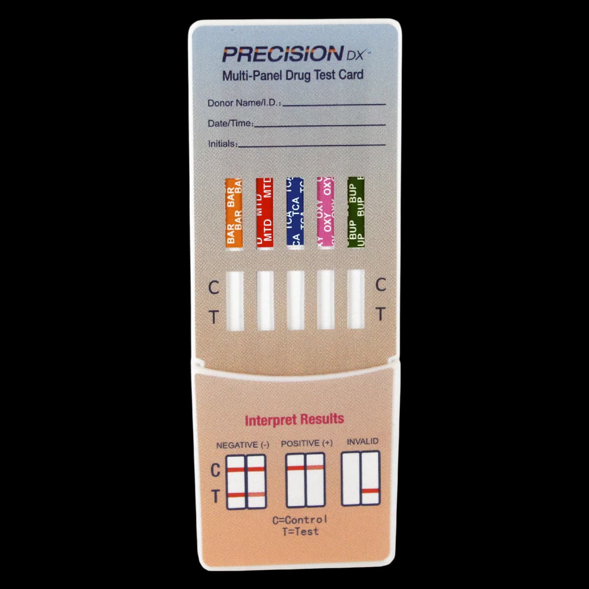 Precision DX Drugs of Abuse Dip Card, 12 Panel, Forensic Use Only, 25/Box - Dip Card Precision DX - Image 1