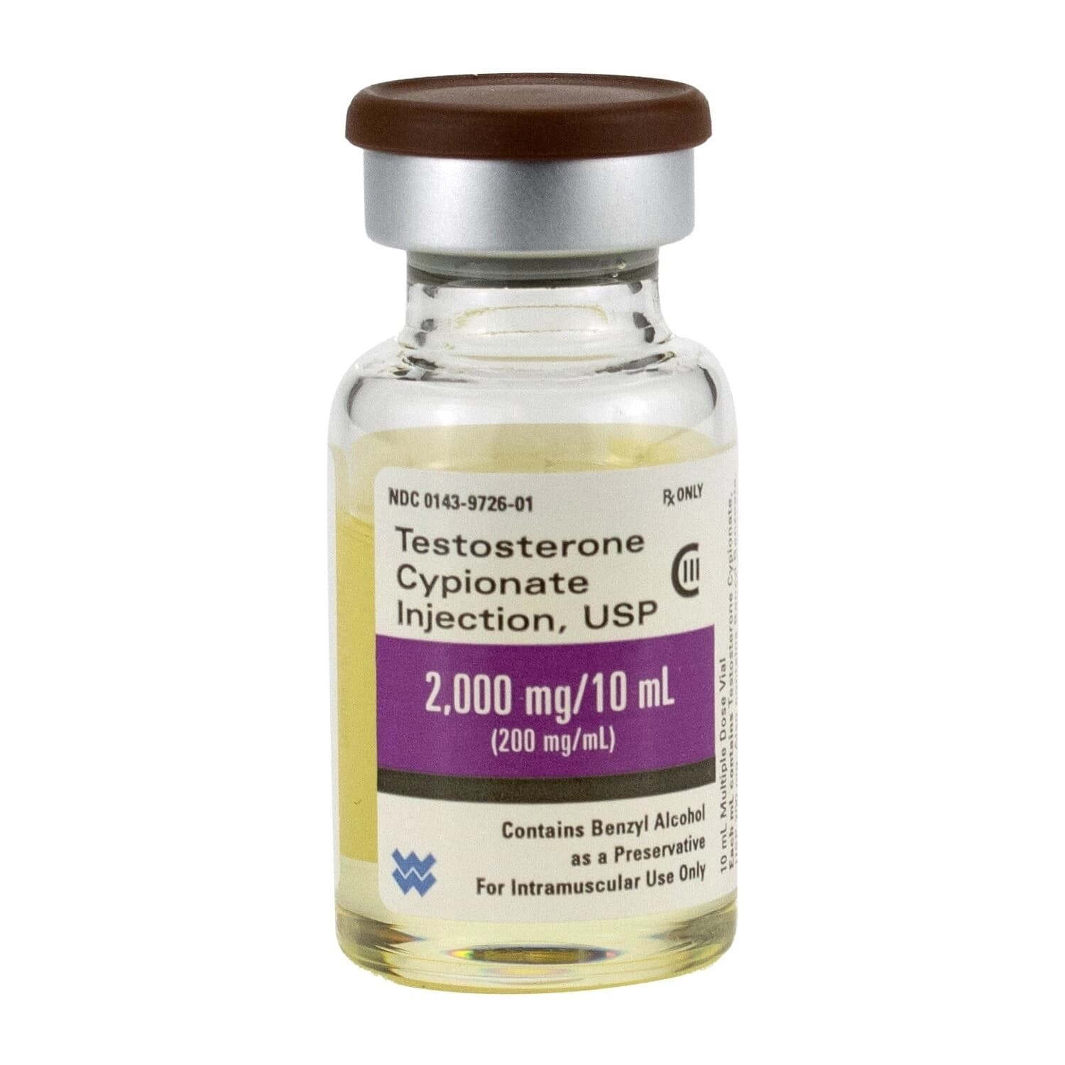 Testosterone Cypionate Injection 200 mg/mL, 10 mL Multi-Dose Vial (MDV), Hikma Pharmaceuticals thumbnail 2