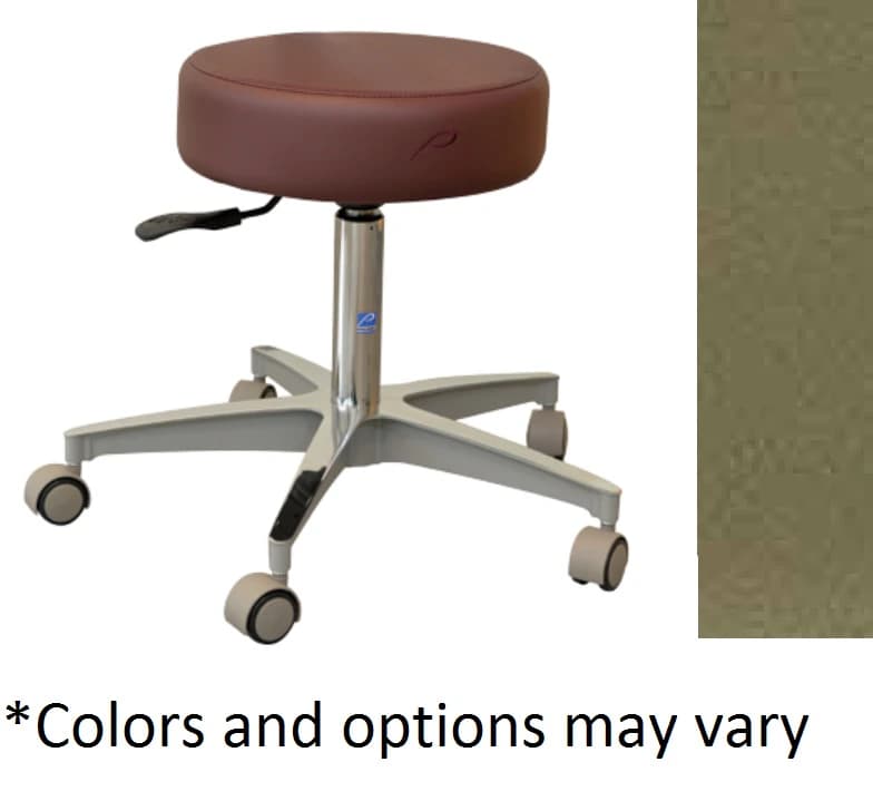 Pedigo Five Series Pneumatic Task Stool, Taupe, 300 lb Capacity - Stool Pneumatic Aluminum Taupe - Image 1