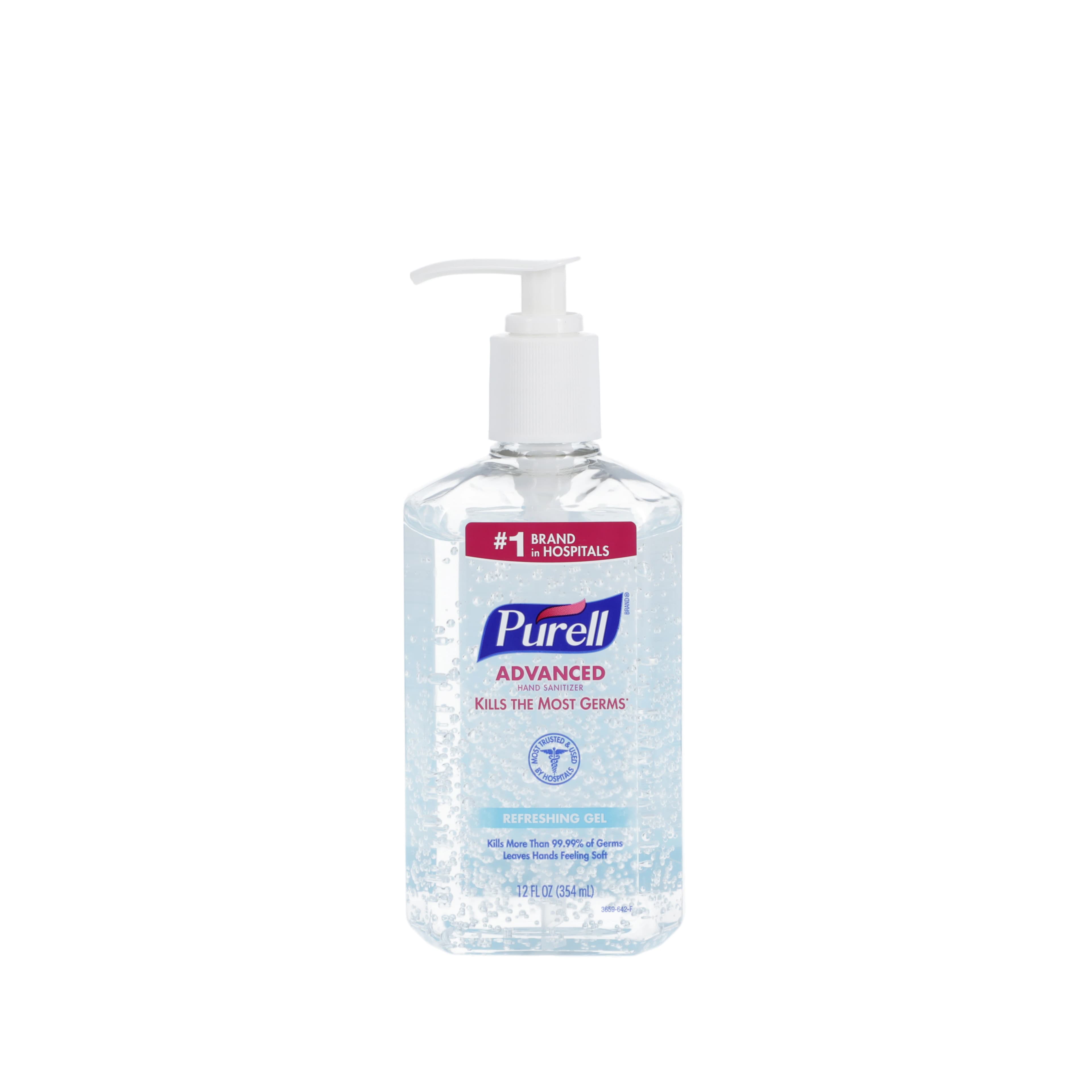 Purell Advanced Instant Hand Sanitizer, 12 oz Pump Bottle, 70% Ethyl Alcohol, Clear Gel, 12/Box - Purell Advanced Instant Hand Sanitizer - 12oz. Single Bottle. Delivers advanced - Image 1