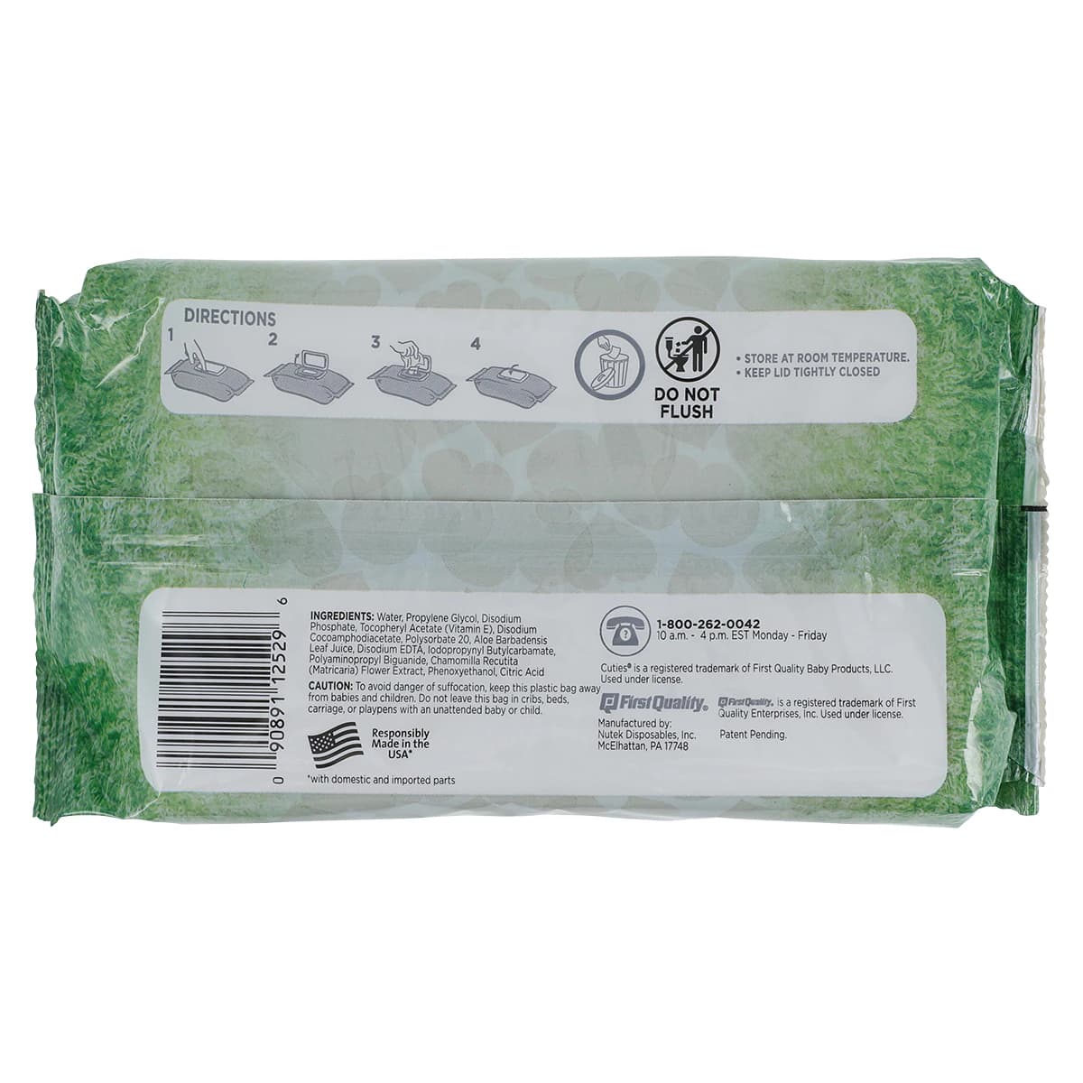 Cuties Baby Wipes, Aloe & Vitamin E, Unscented, Single Use, 864/Case thumbnail 2
