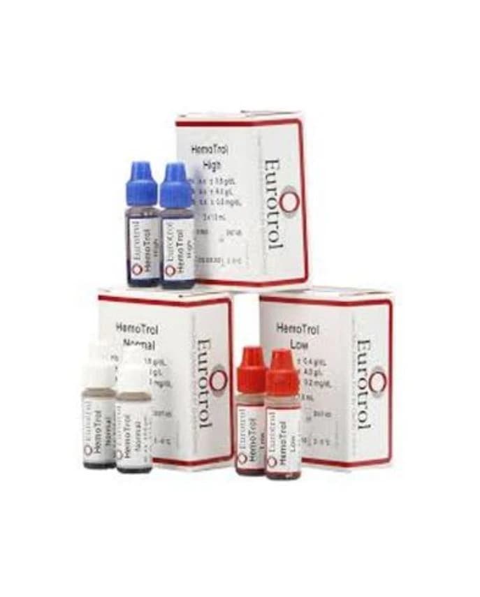 Eurotrol Hemotrol Duo Hemoglobin High Control, 2 x 1 mL Dropper Bottles, for Hb 801 Analyzer, 2/Box - Cntrl Hemoglbn Hemotrol Duo Hi - Image 1