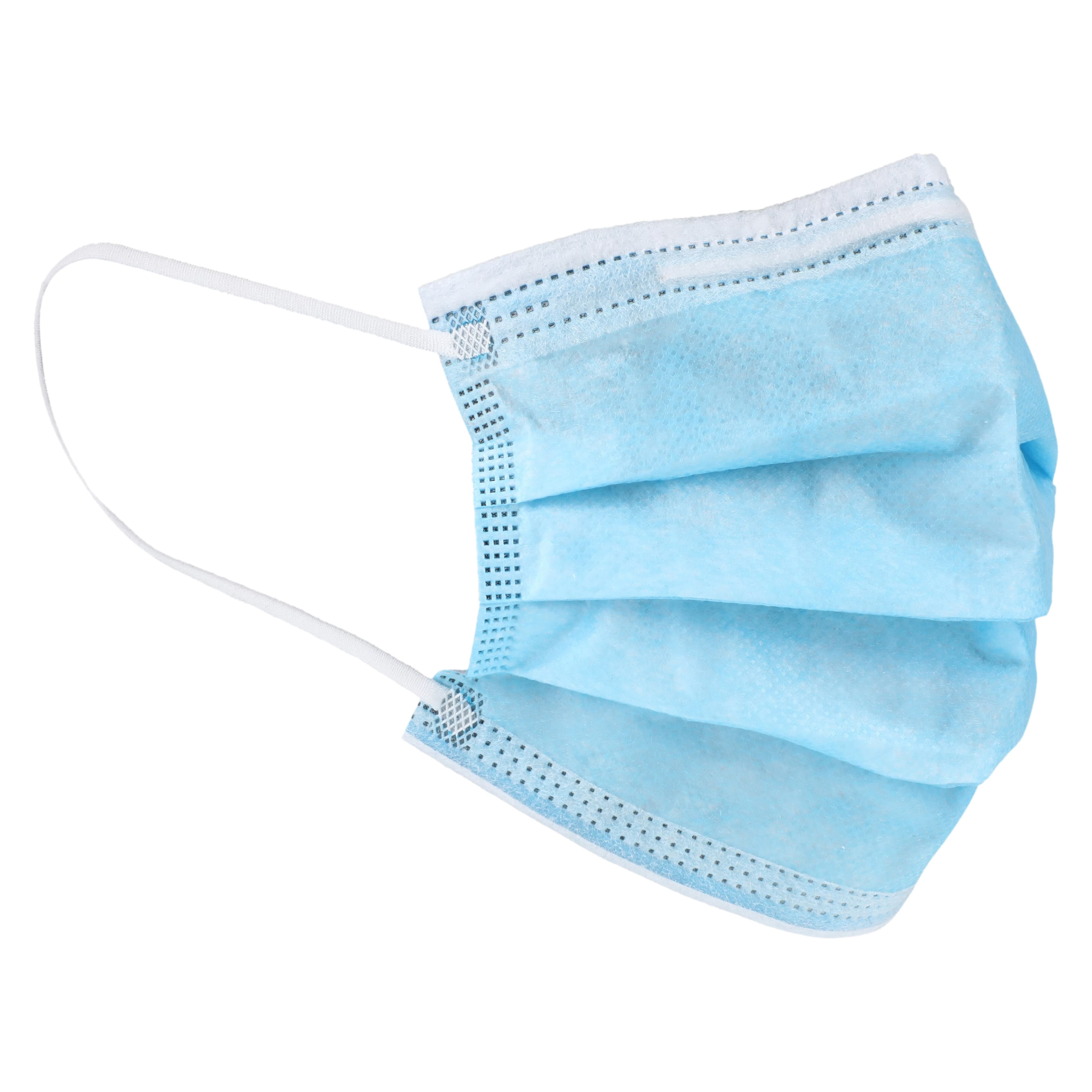 DYLS Distech Earloop Face Mask, ASTM Level 2, Blue, Non-Latex, 50/Box thumbnail 2