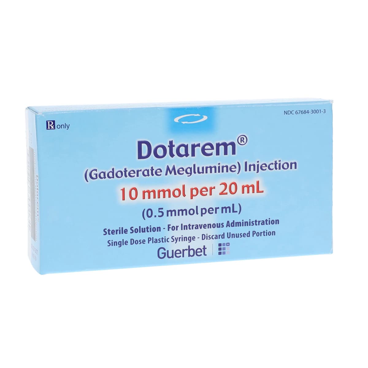 Dotarem (Gadoterate Meglumine) Injection 0.5 mmol/mL, Prefilled Syringe, 20 mL, 10/Package - Dotarem Prefilled Syr. 20ml - Image 1