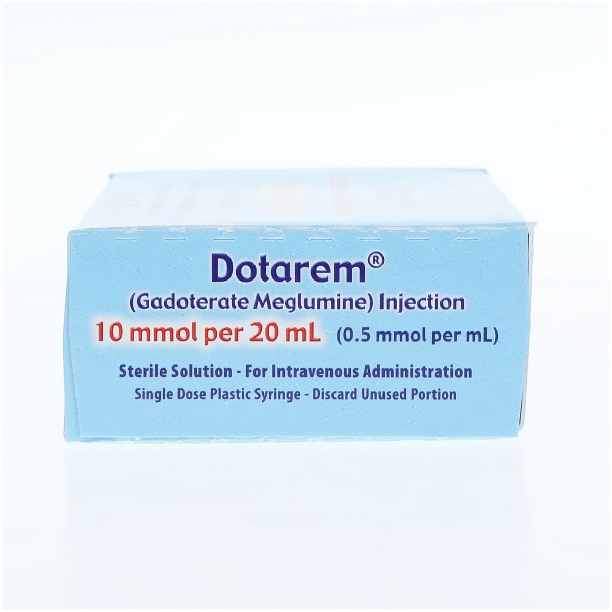 Dotarem (Gadoterate Meglumine) Injection 0.5 mmol/mL, Prefilled Syringe, 20 mL, 10/Package thumbnail 3