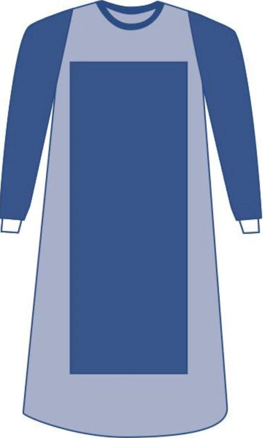 Medline Custom Gown, Reinforced Polypropylene, AAMI Level 4, X-Large/X-Long, 20/Case - Custom Gown Reinf Poly AAMI4 - Image 1