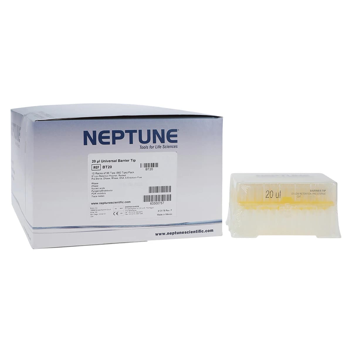 Biotix Neptune Barrier Pipette Tips, 20 µL, Sterile, 960/Pk thumbnail 2