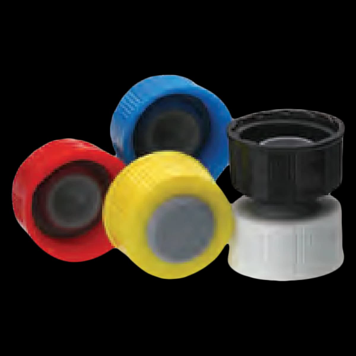 I-Loc Vial/Bottle Screw Cap, Polypropylene, Yellow, 20-400, 100/Case - Cap I-Loc Screw Bottle Closure - Image 1