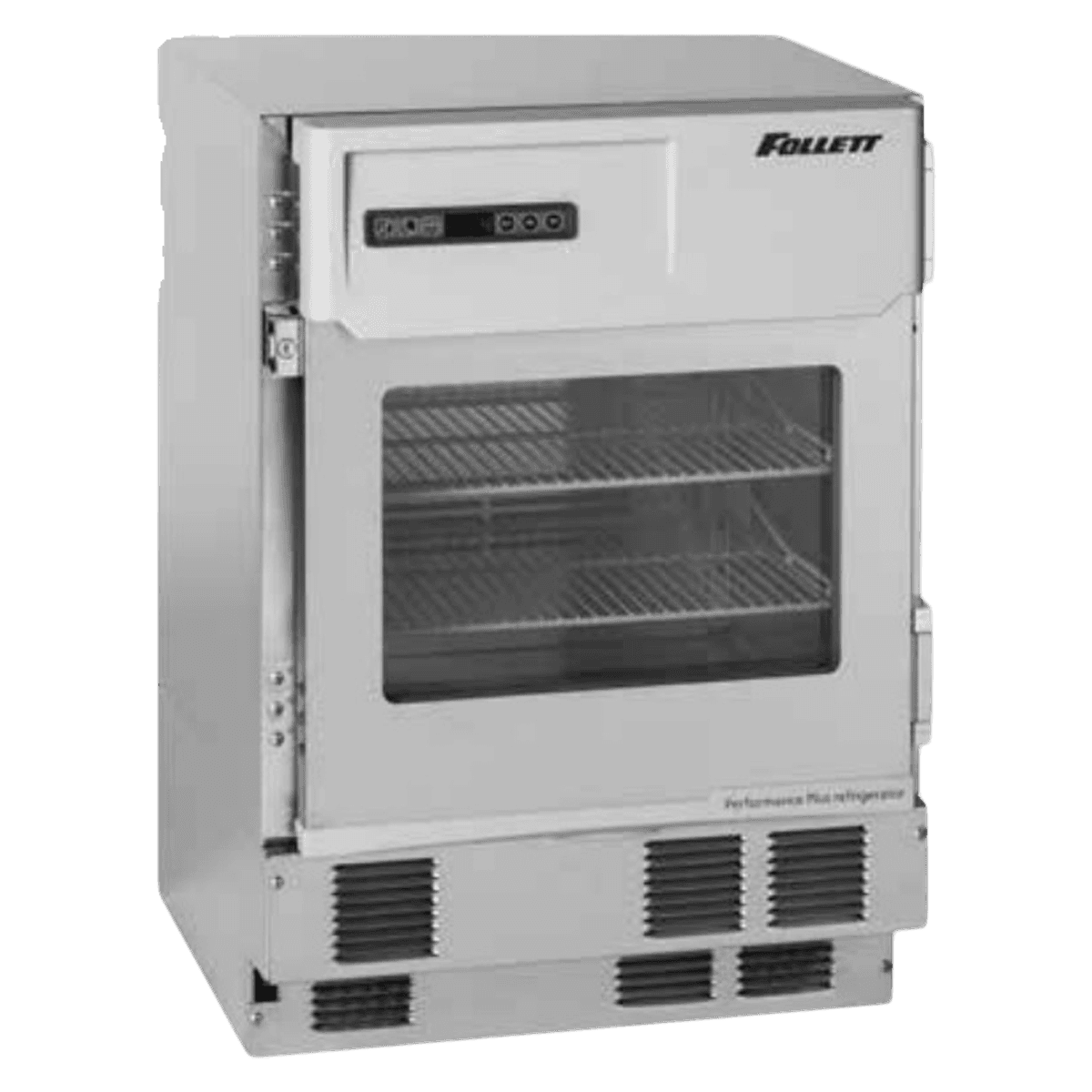 Follett Performance Plus Medical Refrigerator, 4.5 cu ft, Glass Door, 2.2 to 10°C - Refrigerator Medical 4.5 cuft - Image 1