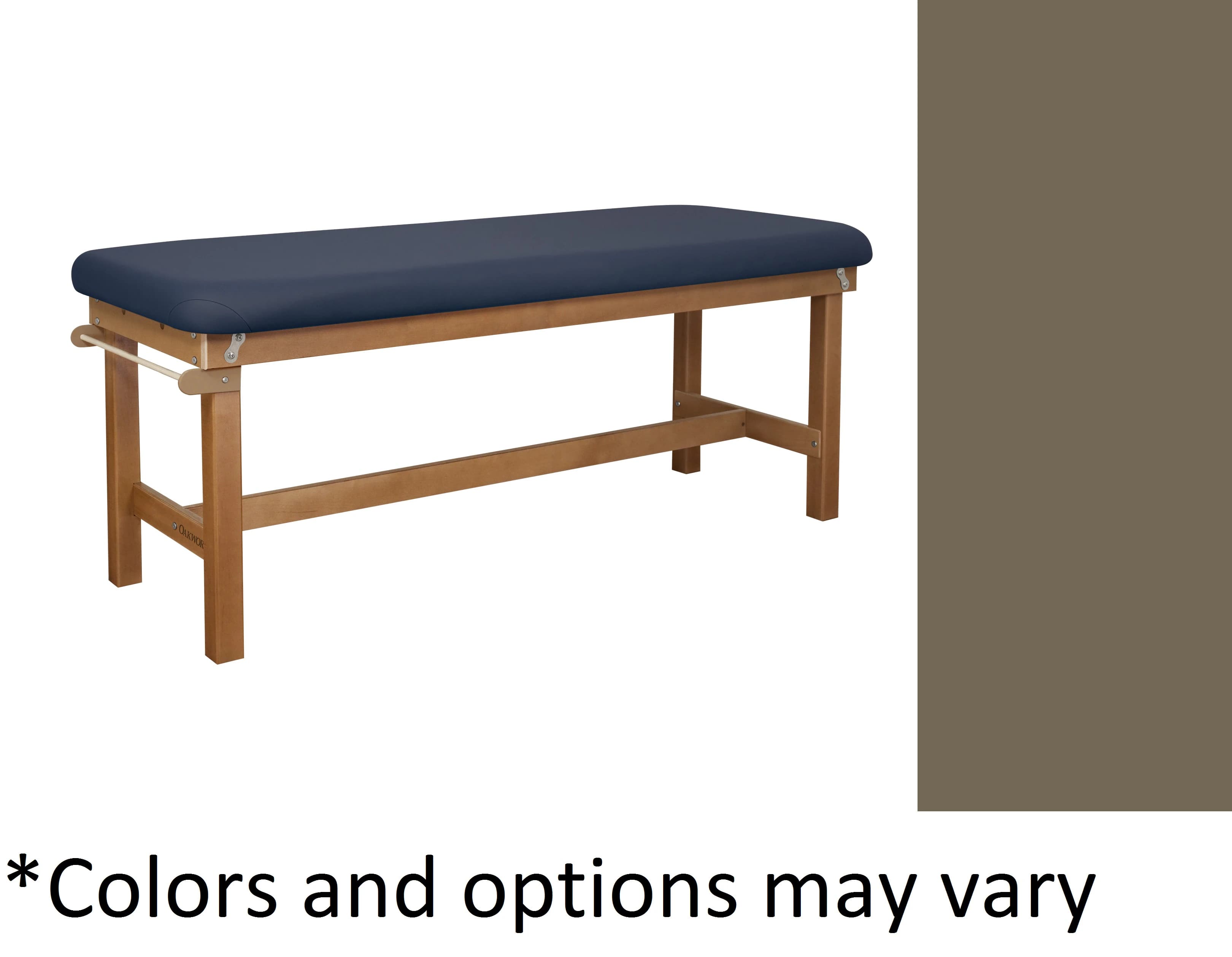 Oakworks Powerline Treatment Table, Flat Top, Earth, 27" Width, 500 lb Capacity - Table Tx Flat Top Earth 27" - Image 1