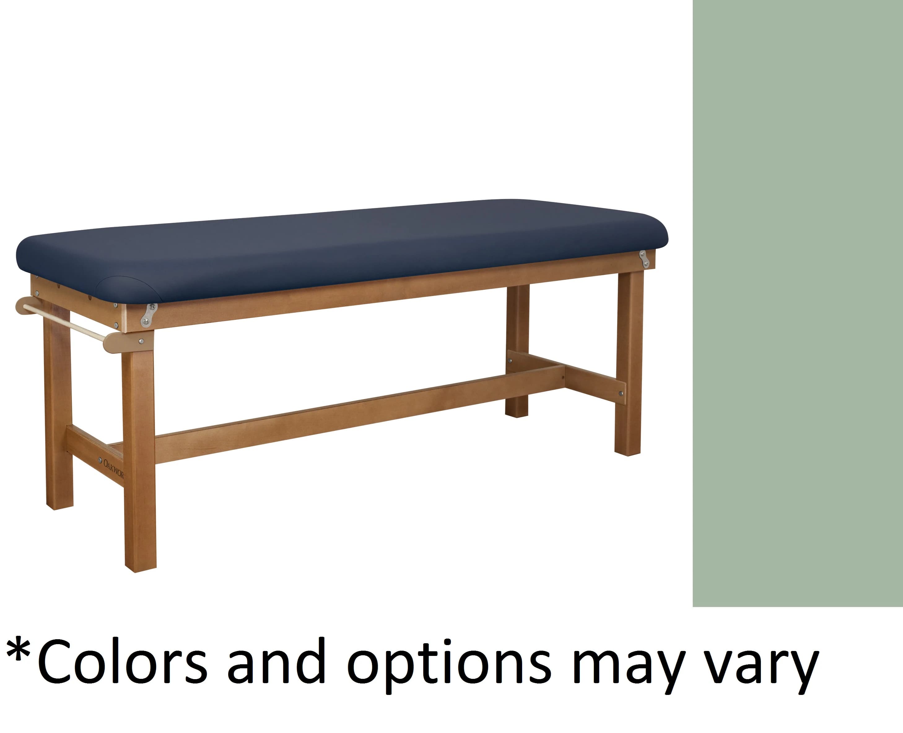 Oakworks Powerline Treatment Table, 27" Wide, Sage, Without Shelf, 500 lb Capacity - Table Tx w/o Shlf 27" Sage - Image 1