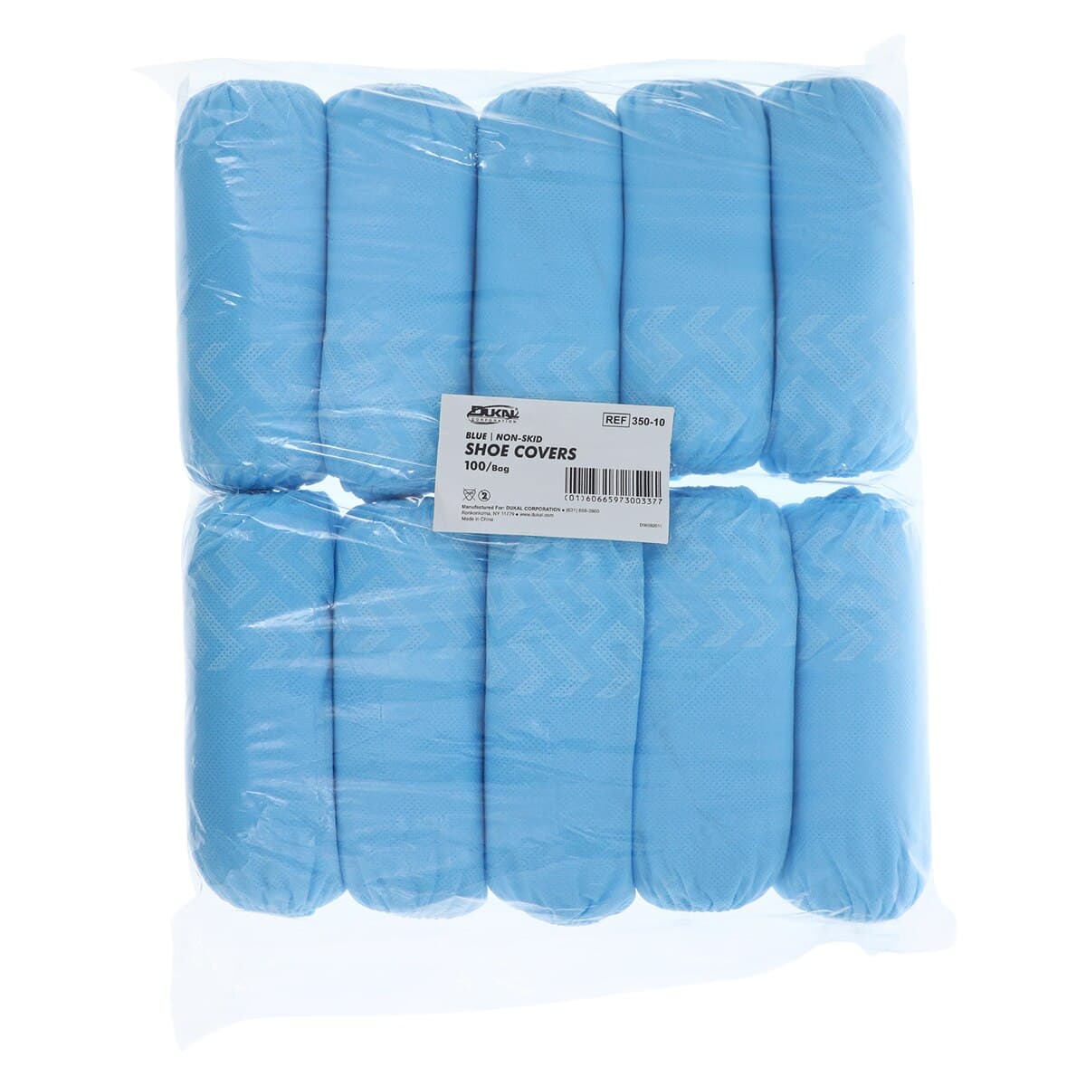 Dukal Non-Skid Shoe Covers, Blue, One Size Fits Most, Latex-Free, 100/Bag, 350-10 thumbnail 5