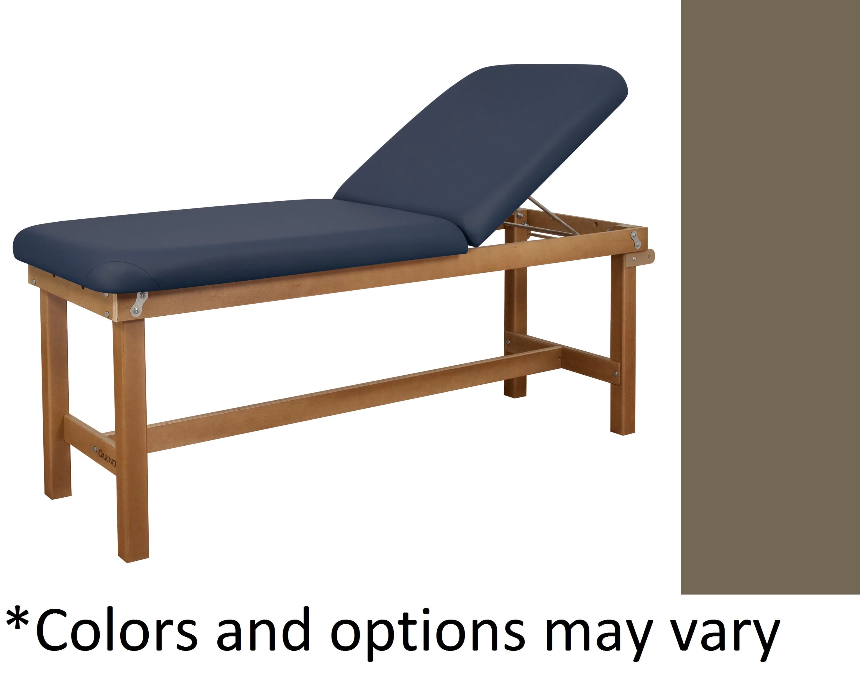 Oakworks Powerline Treatment Table, Backrest, without Shelf, Earth - Table Tx Bkrst w/o Shlf Earth - Image 1