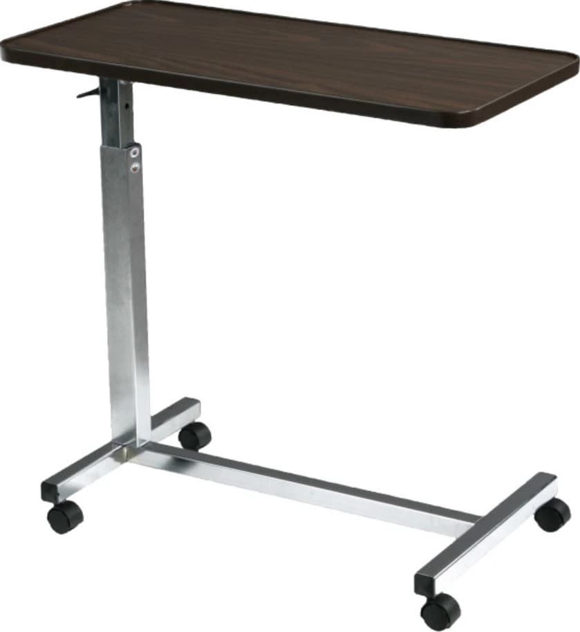 Drive Medical Designs Deluxe Tilt-Top Overbed Table, Height Adjustable 26.5"-39" - Table Overbed Tilt-Top Deluxe - Image 1