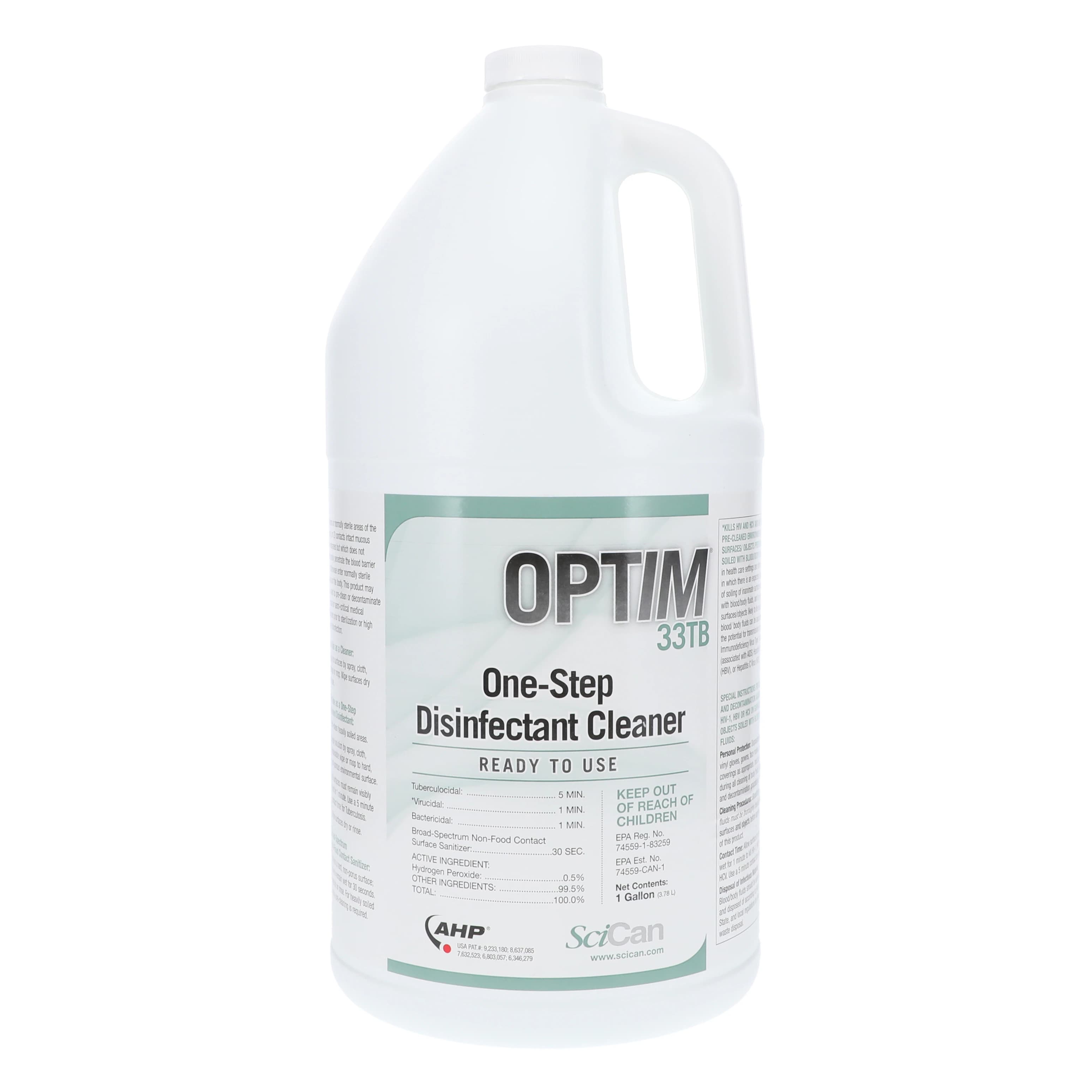 Optim 33TB One-Step Disinfectant Cleaner, 1 Gallon Bottle, OPT33-4X1 - Optim&reg; 33TB Disinfectant Solution - Gallon - Image 1
