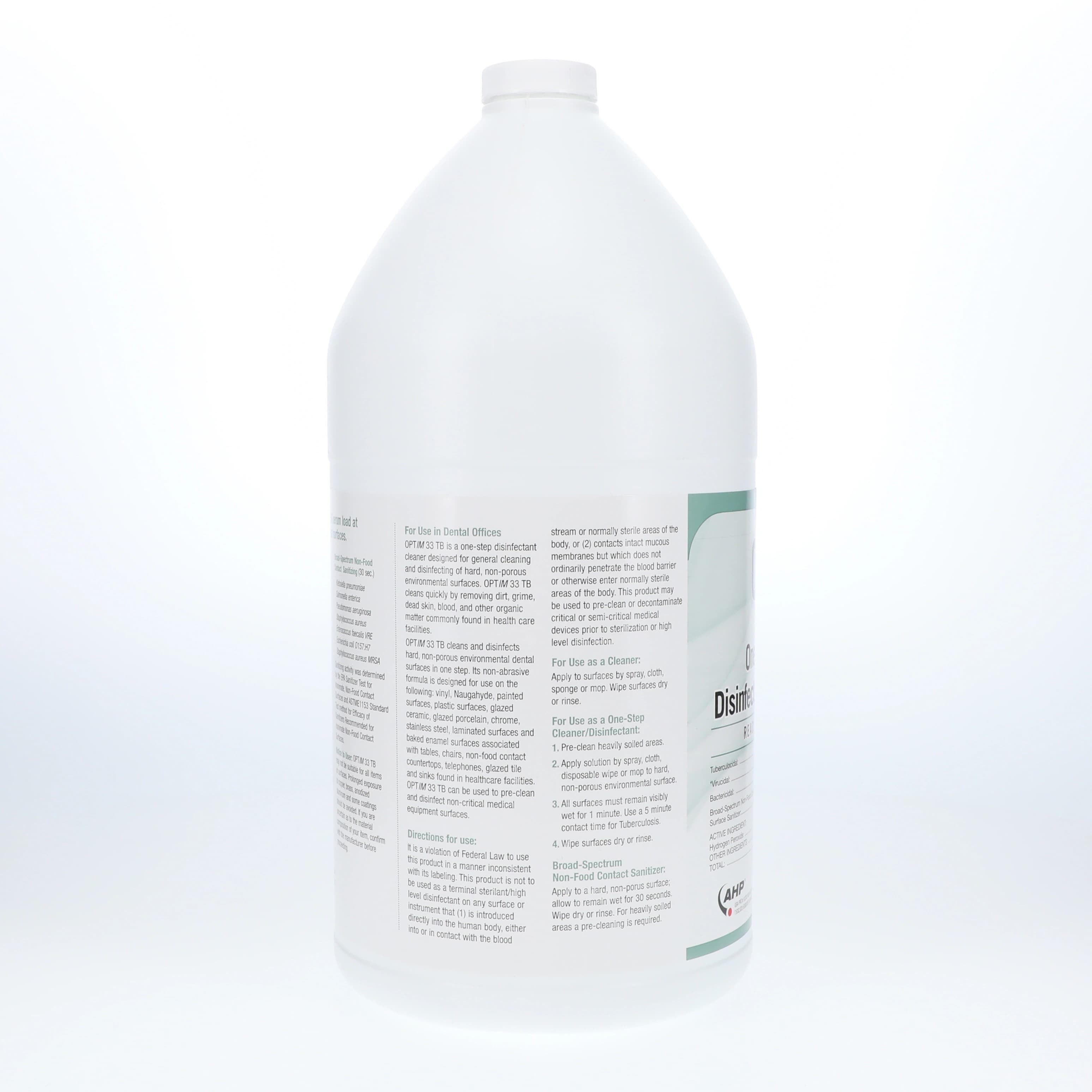 Optim 33TB One-Step Disinfectant Cleaner, 1 Gallon Bottle, OPT33-4X1 thumbnail 4