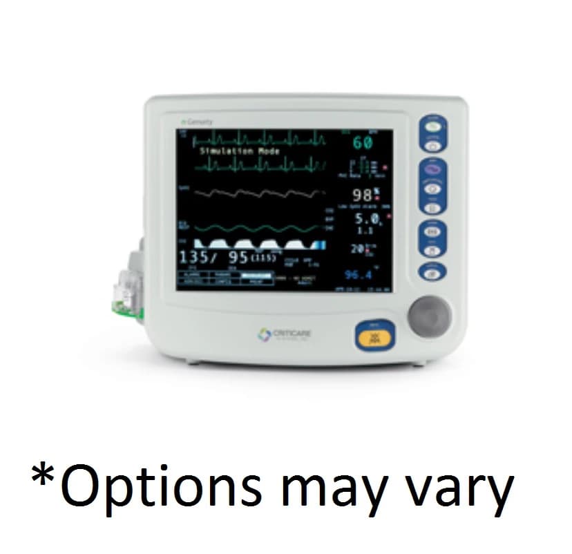 Criticare nGenuity 8100E1 Series Patient Monitor with CO2, Standard Configuration (ETCO2, INCO2, ECG, NIBP, SpO2, HR, Temp, Resp) - Criticare nGenuity 8100E1 Series Patient Monitors with CO2 - Image 1