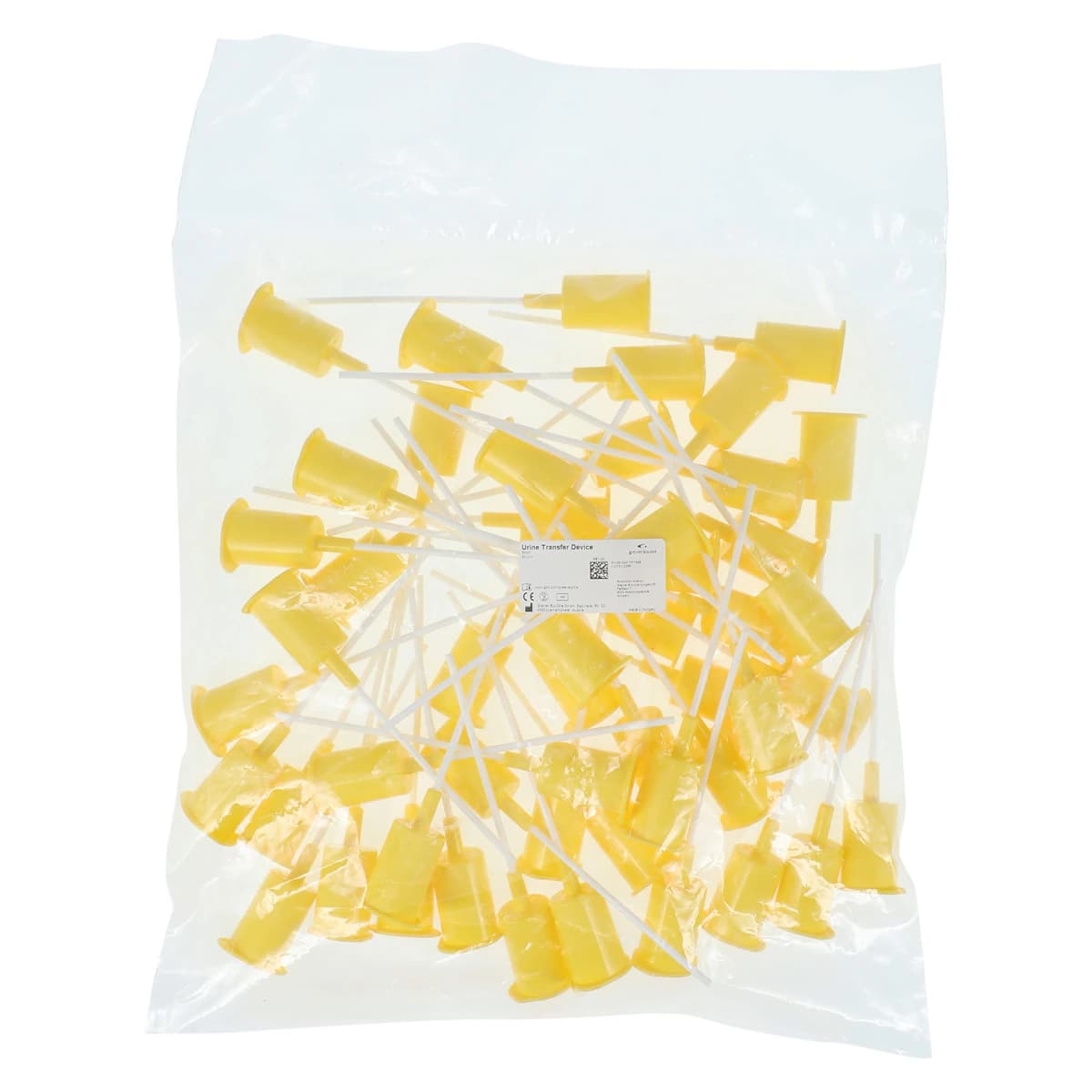 Vacuette Urine Transfer Device, Plastic, Non-Sterile, Non-Graduated, Yellow, Short, 50/Package thumbnail 3