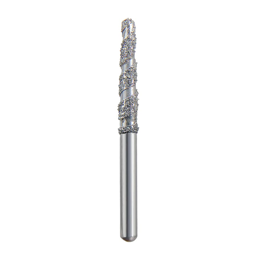 Spring Health Products Turbo Super Coarse Round End Taper Diamond Bur, FG 856T-018, 1.8mm Diameter, 9mm Length, Multi-Use, Pack of 10 - #773.9T Turbo Super Coarse Round End Taper Spring Diamond FG 856T-018 Multi-Use Pack of 10 - Image 1