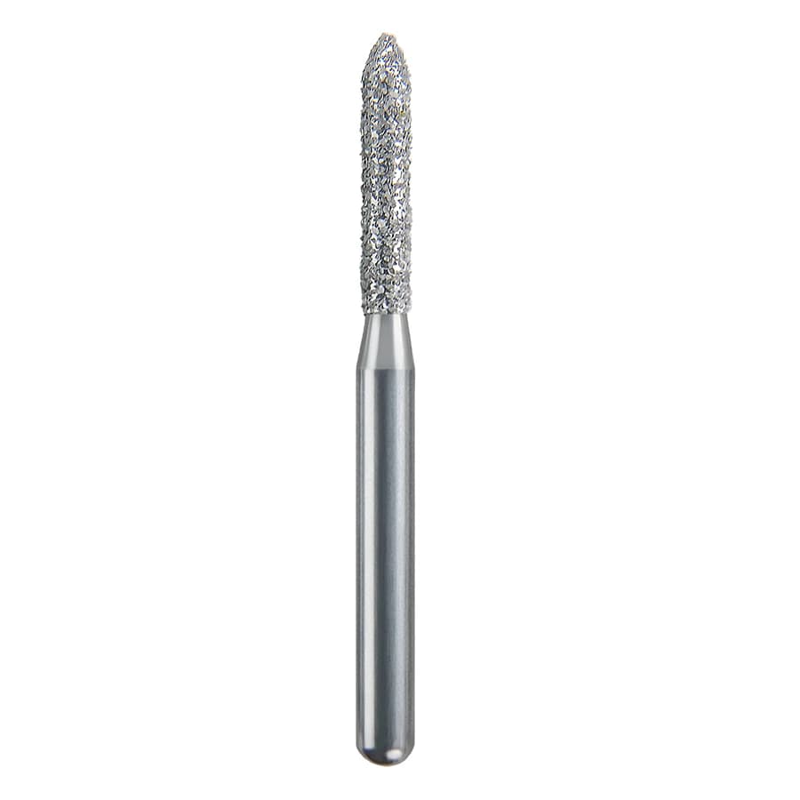 Spring Diamond Bur, FG Medium Beveled Cylinder, 251.8M, 878-014, Single-Use, 25/Pack, Z251.8M25 - #251.8 Medium Beveled Cylinder Spring Diamond FG 878-014 Single-Use Pack of 25 - Image 1