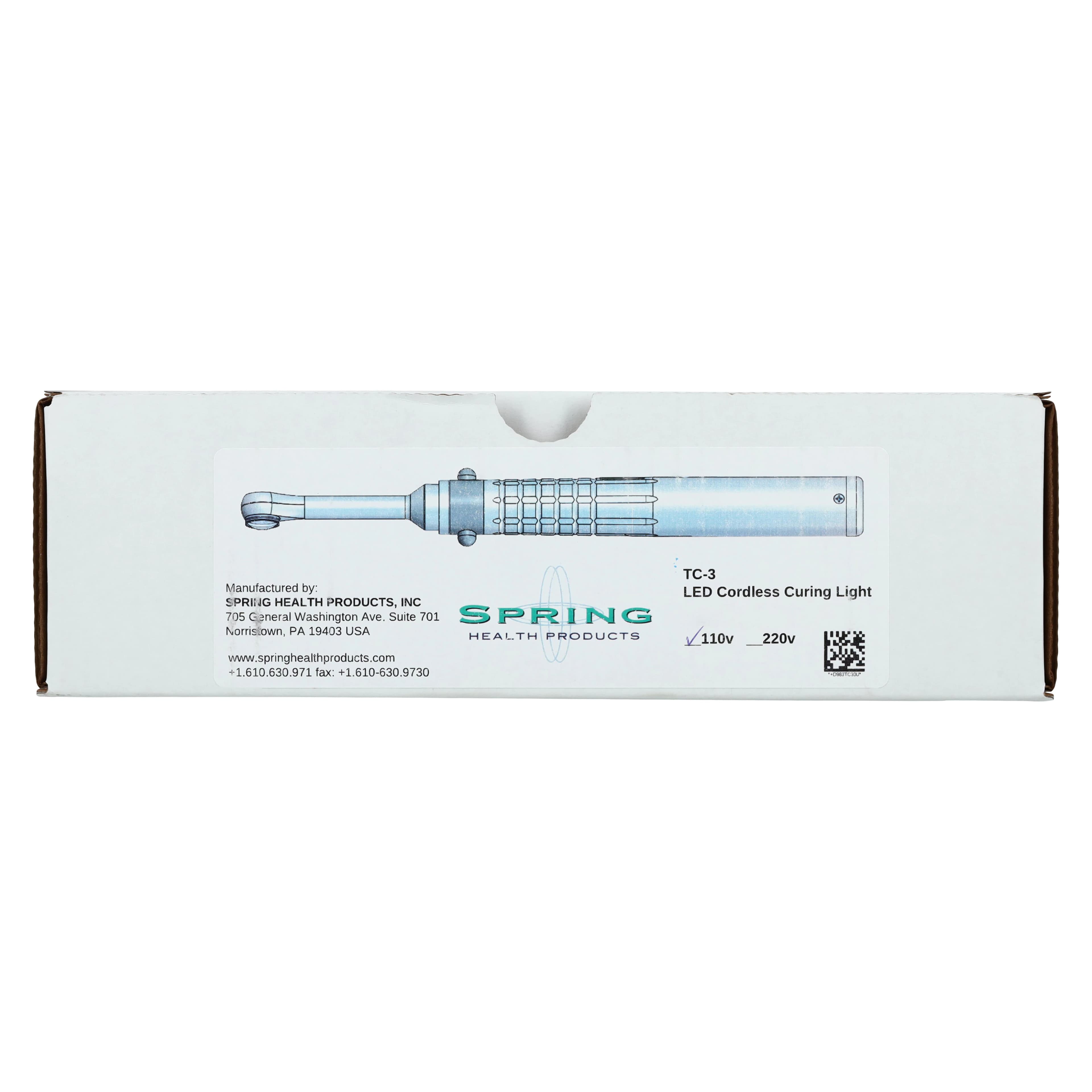 The Cure TC-3 Cordless LED Curing Light, Wide 11mm Lens, Flat Low-Profile Head, Silver, 1400 mW/cm², Complete Unit thumbnail 10
