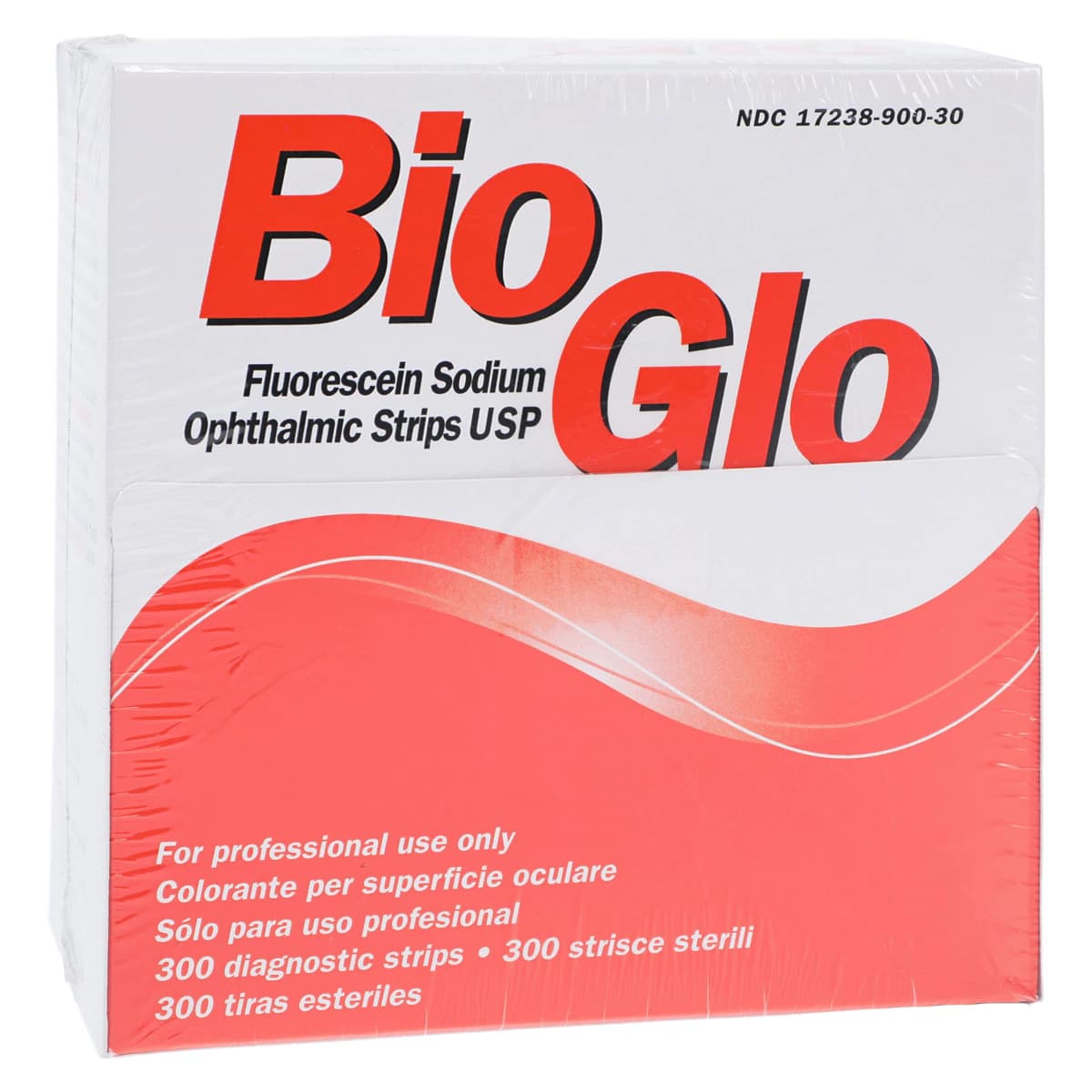 BioGlo Fluorescein Sodium Ophthalmic Strips, 1 mg, 300 Strips/Box - Fluorescein Ophth Strip BioGlo - Image 1