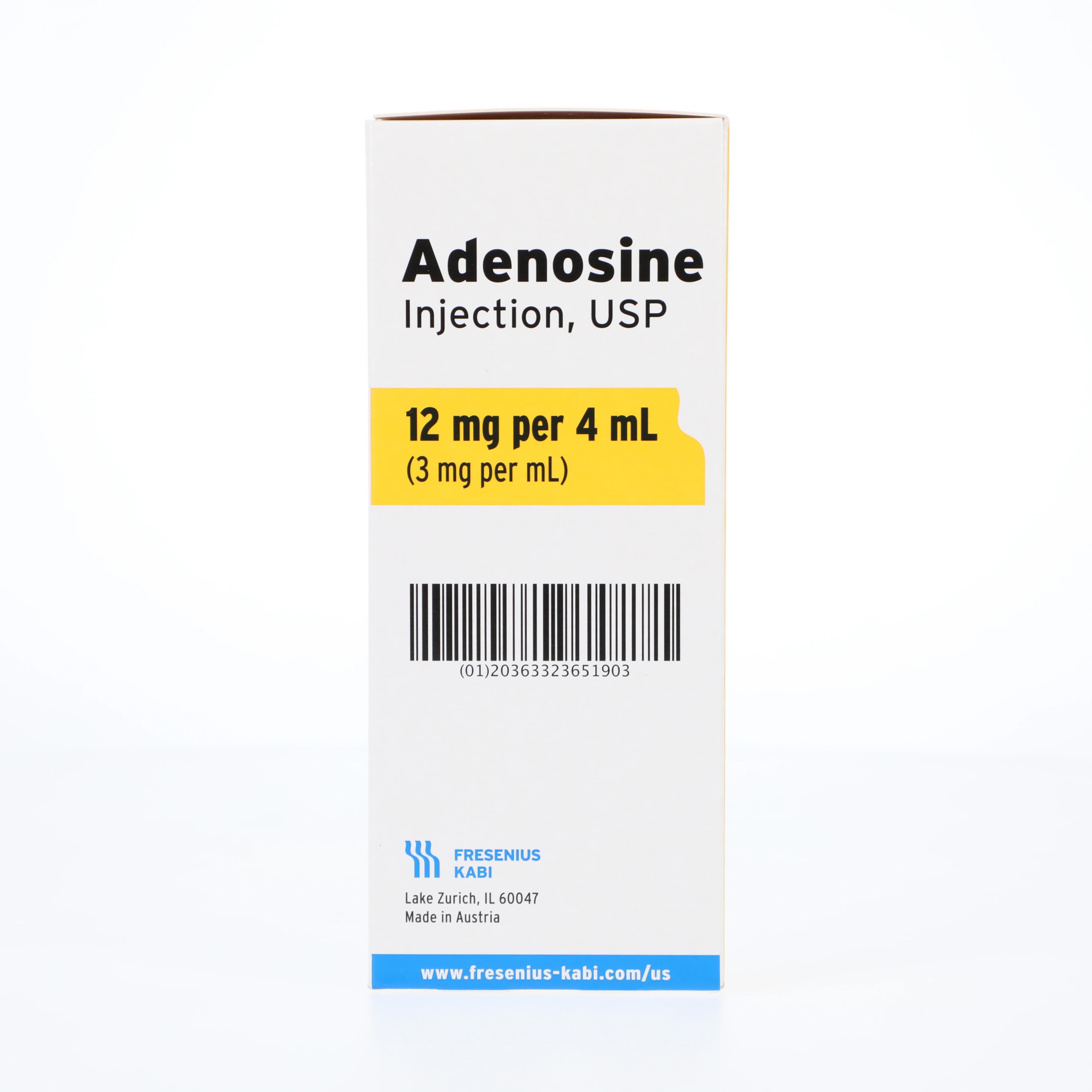Adenosine Injection 3mg/mL Pre-Filled Syringe, 4mL, 10/Package thumbnail 3