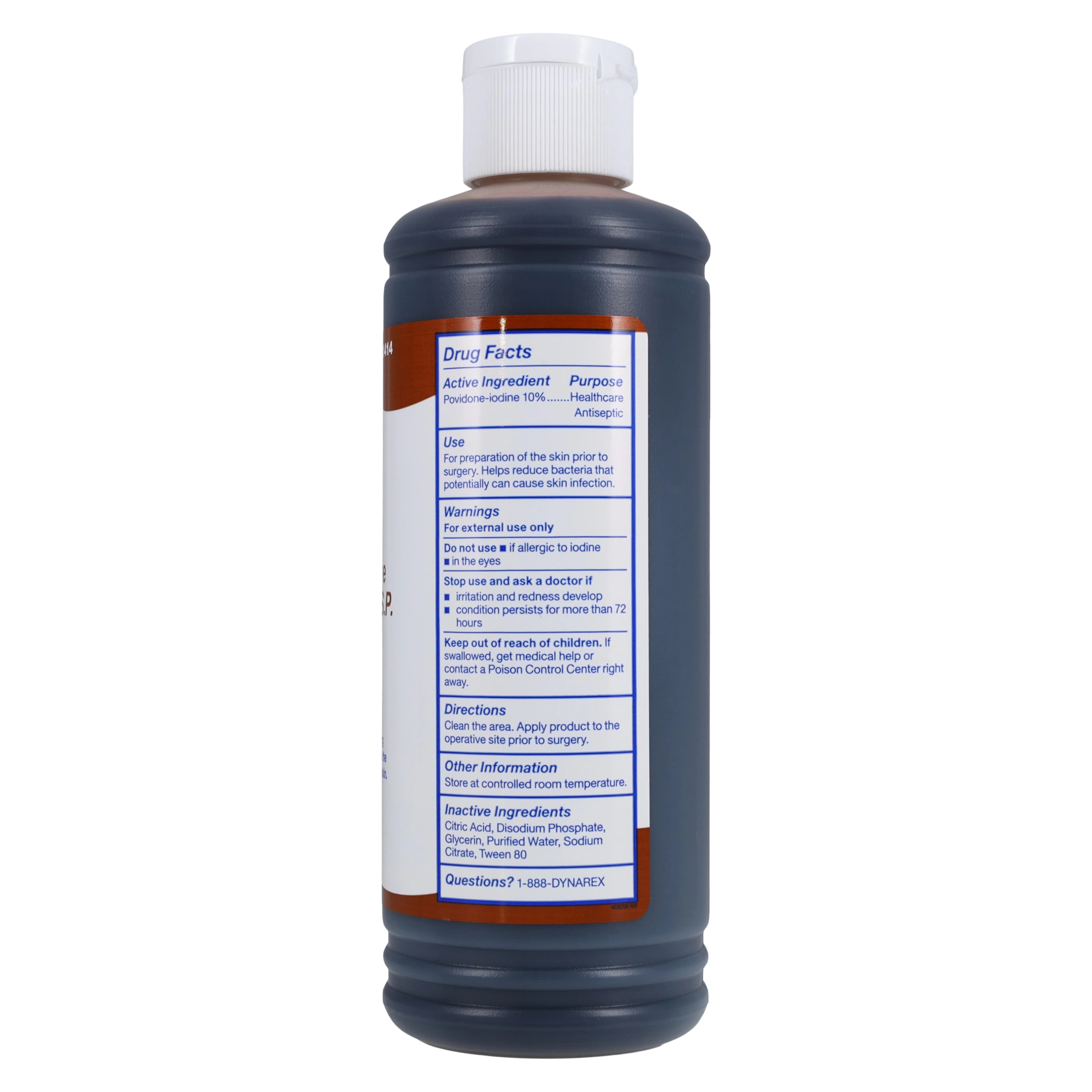 Dynarex Povidone-Iodine Prep Solution USP, 8 oz Bottle, #1414 thumbnail 2