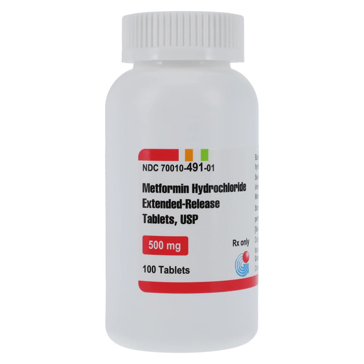 Metformin HCl ER Extended-Release Tablets, 500mg, 100/Bottle - Metformin HCl ER Tablets - Image 1