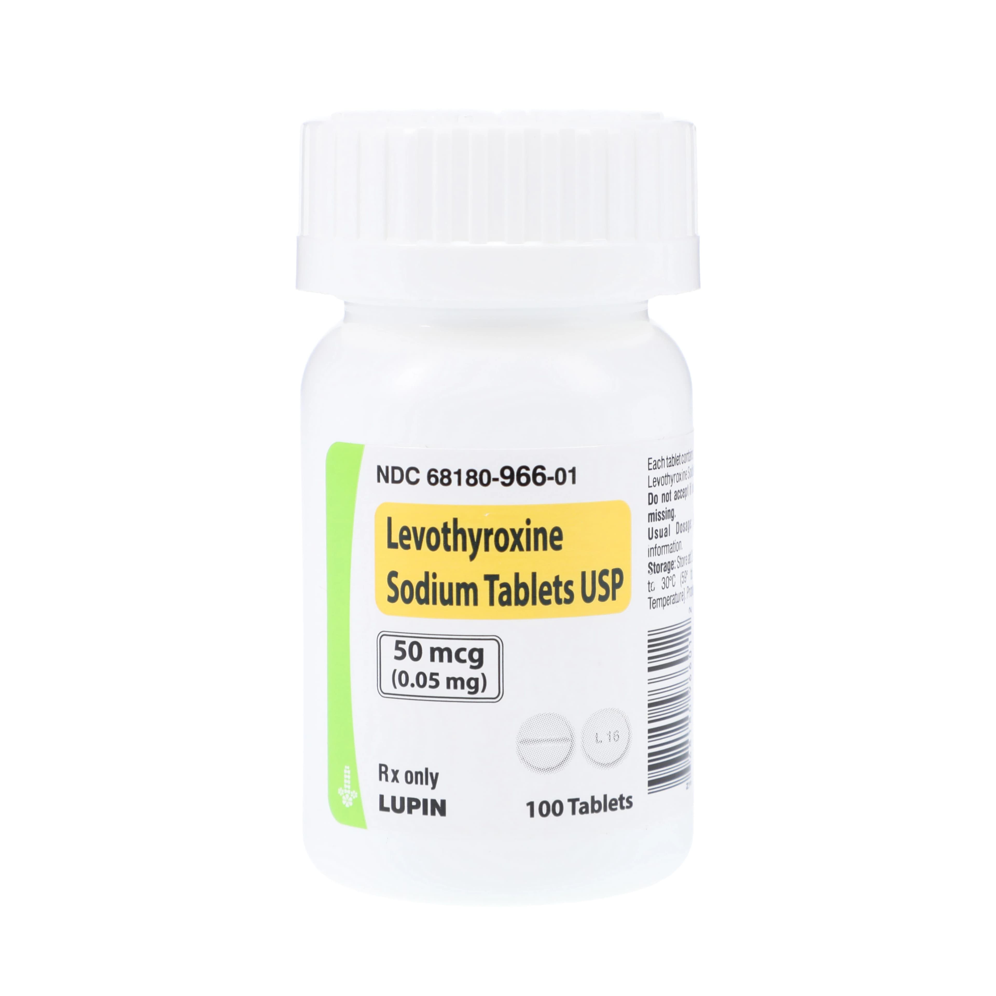 Levothyroxine Sodium Tablets, 0.05mg, 100/Bottle - Levothyroxine Sodium Tablets - Image 1