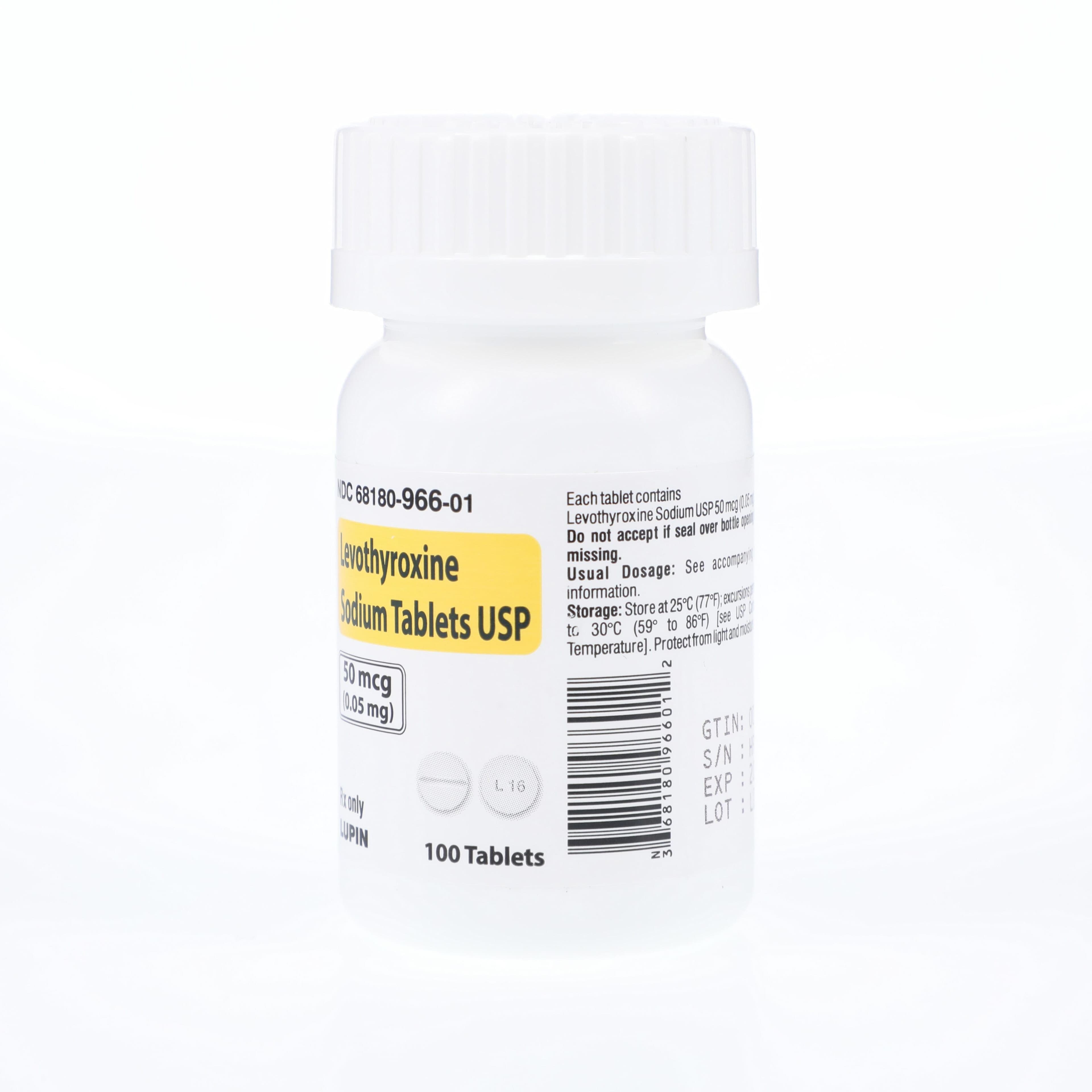 Levothyroxine Sodium Tablets, 0.05mg, 100/Bottle thumbnail 2