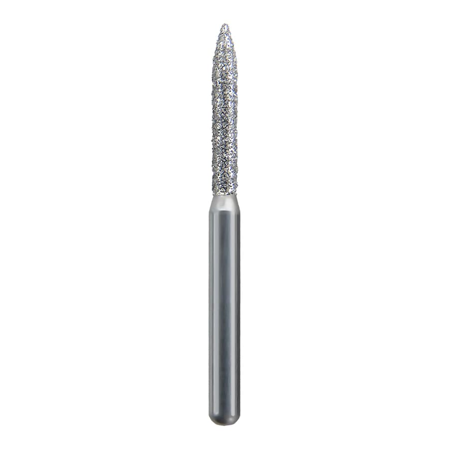 Spring Health Products Coarse Flame Diamond Bur, FG 863-014, Single-Use, 25/Pack, #265.8C - #265.8 Coarse Flame Spring Diamond FG 863-014 Single-Use Pack of 25 - Image 1