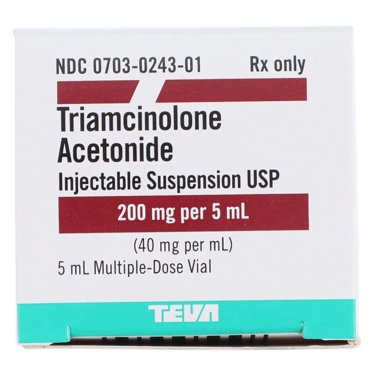 Triamcinolone Acetonide Injection 40mg/mL, MDV 5mL Vial, Teva Pharmaceuticals thumbnail 6