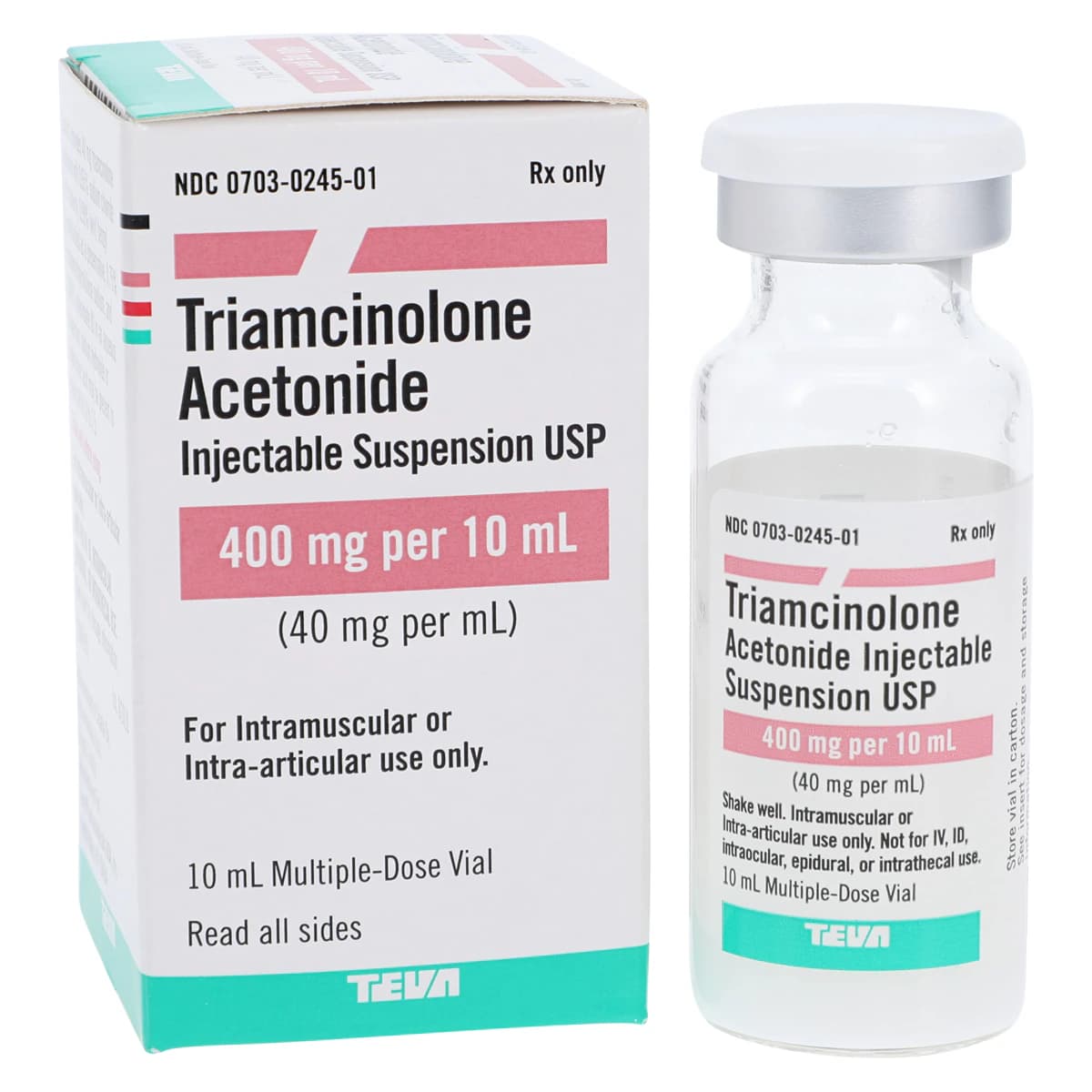 Triamcinolone Acetonide Injection 40mg/mL, MDV 10mL, Teva Pharmaceuticals - HPG Triamcin Ace Inj MDV 10mL - Image 1