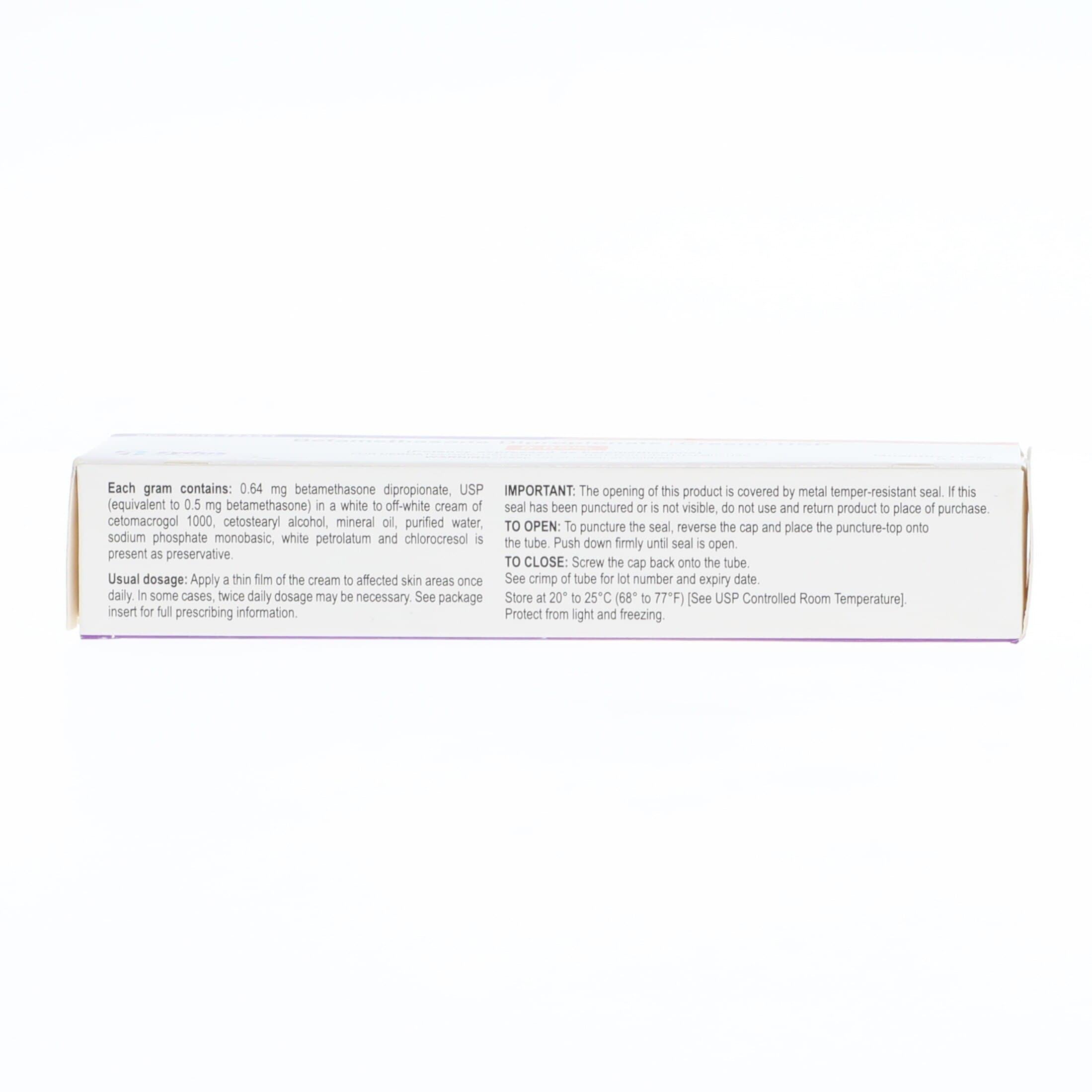 Betamethasone Dipropionate Topical Cream 0.05%, 15g Tube thumbnail 3