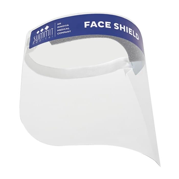 Summit Medical Inc Face Shield, 9" x 13", Clear, Disposable, 100/Box thumbnail 2